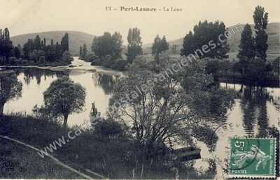 Carte postale ancienne La Loue — Port-Lesney (Jura)