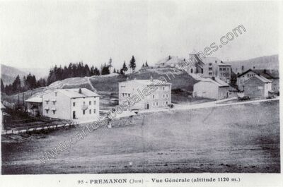 Carte postale ancienne Vue Générale (altitude 1120 m.) — Prémanon (Jura)