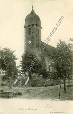 Carte postale ancienne Eglise — Rahon (Jura)