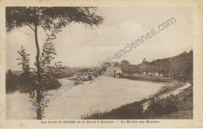 Carte postale ancienne Moulin des Malades — Ranchot (Jura)