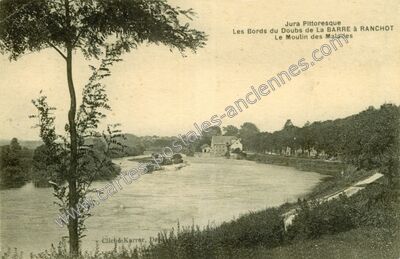 Carte postale ancienne Moulin des Malades — Ranchot (Jura)