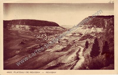 Carte postale ancienne Plateau de Revigny — Revigny (Jura)