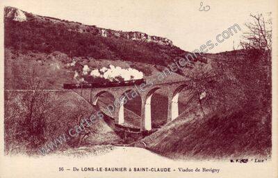 Carte postale ancienne Viaduc de Revigny — Revigny (Jura)