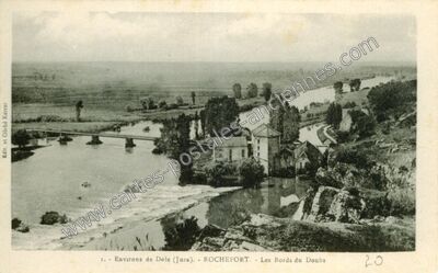 Carte postale ancienne Rochefort — Rochefort-sur-Nenon (Jura)