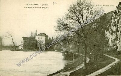 Carte postale ancienne Rochefort — Rochefort-sur-Nenon (Jura)
