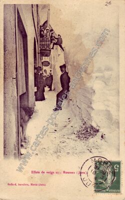 Carte postale ancienne Effets de neige — Les Rousses (Jura)