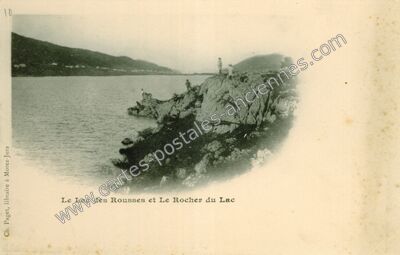 Carte postale ancienne Le Lac des Rousses et Le Rocher du Lac — Les Rousses (Jura)