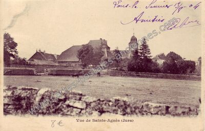 Carte postale ancienne Vue de Sainte-Agnès — Sainte-Agnès (Jura)