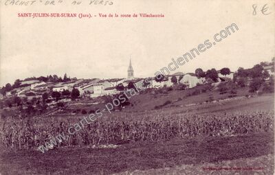 Carte postale ancienne St Julien sur Suran — Val Suran (Jura)