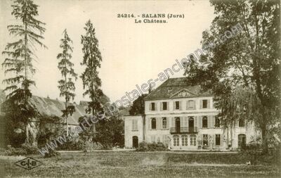 Carte postale ancienne Le Château — Salans (Jura)