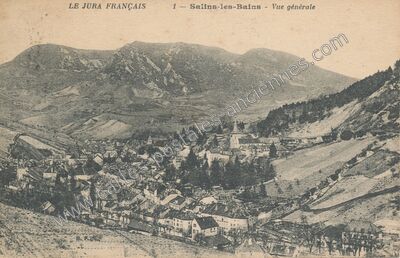 Carte postale ancienne Vue générale — Salins-les-Bains (Jura)