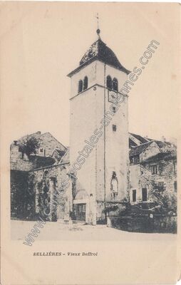 Carte postale ancienne Vieux Beffroi — Sellières (Jura)