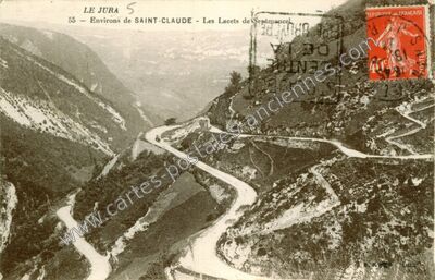 Carte postale ancienne Les Lacets de Septmoncel — Septmoncel (Jura)