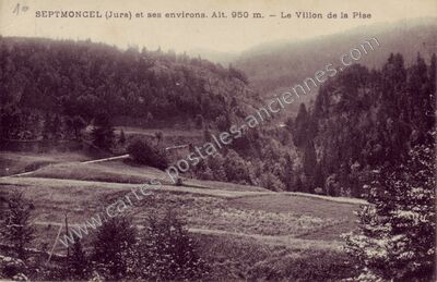 Carte postale ancienne Le Villon de la Pise — Septmoncel (Jura)