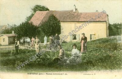 Carte postale ancienne Maison SIRUGUET Jh — Sermange (Jura)
