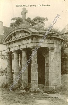 Carte postale ancienne La Fontaine — Sermange (Jura)