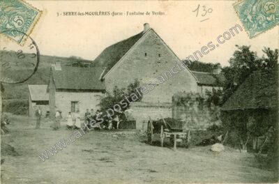 Carte postale ancienne Fontaine de Vezins — Serre-les-Moulières (Jura)
