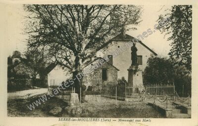 Carte postale ancienne Monument aux Morts — Serre-les-Moulières (Jura)