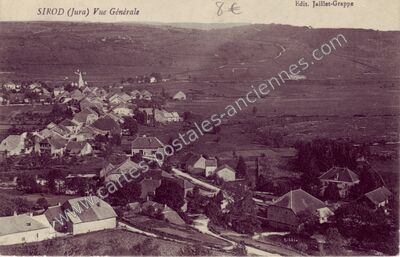 Carte postale ancienne Vue Générale — Sirod (Jura)