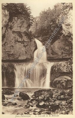 Carte postale ancienne Cascade de la Billaude — Syam (Jura)