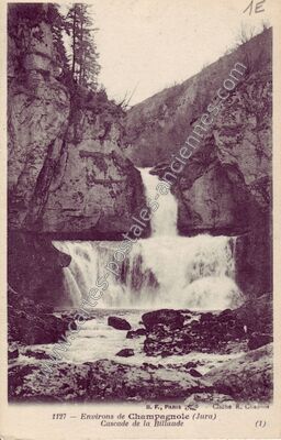 Carte postale ancienne Cascade de la Billaude — Syam (Jura)