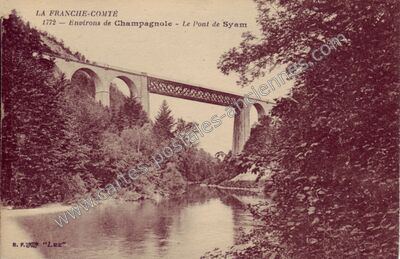 Carte postale ancienne Pont de Syam — Syam (Jura)