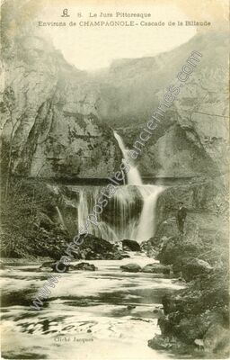 Carte postale ancienne Cascade de la Billaude — Syam (Jura)