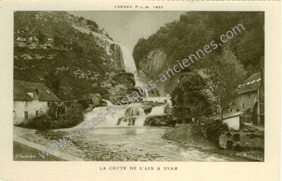 Carte postale ancienne La Chute de l'Ain — Syam (Jura)