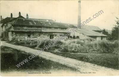Carte postale ancienne La Poterie — Tassenières (Jura)