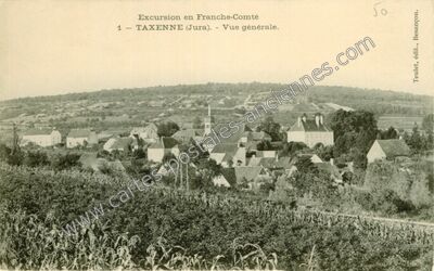 Carte postale ancienne Vue générale — Taxenne (Jura)