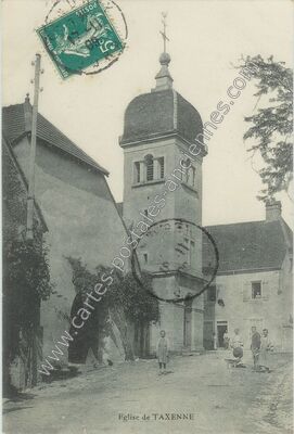 Carte postale ancienne Eglise — Taxenne (Jura)