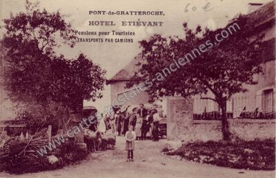 Carte postale ancienne Pont de Gratteroche — Vannoz (Jura)
