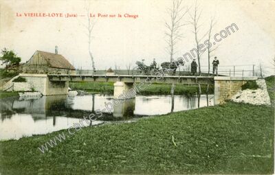 Carte postale ancienne Le Pont sur la Clauge — La Vieille-Loye (Jura)