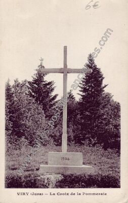 Carte postale ancienne La Croix de la Pommeraie — Viry (Jura)