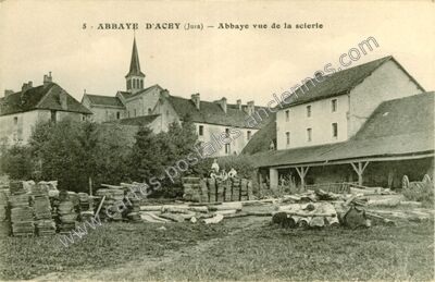 Carte postale ancienne Abbaye d'Acey — Vitreux (Jura)