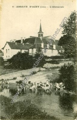 Carte postale ancienne Abbaye d'Acey — Vitreux (Jura)