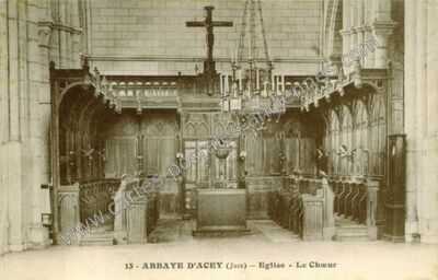 Carte postale ancienne Abbaye d'Acey — Vitreux (Jura)