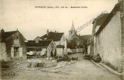 Carte postale ancienne Quartier Latin — Vitreux (Jura)
