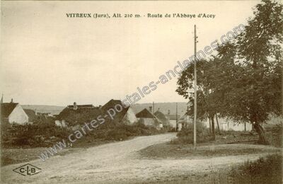 Carte postale ancienne Route de l'Abbaye d'Acey — Vitreux (Jura)