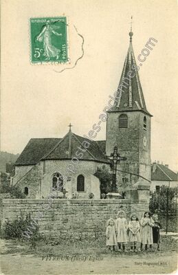 Carte postale ancienne Eglise — Vitreux (Jura)