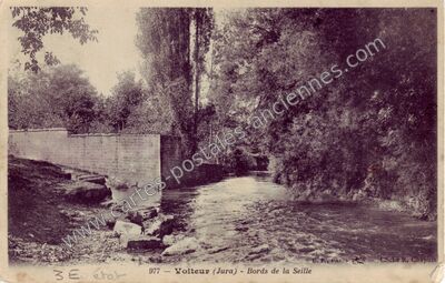 Carte postale ancienne Bords de la Seille — Voiteur (Jura)