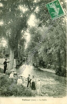 Carte postale ancienne La Seille — Voiteur (Jura)