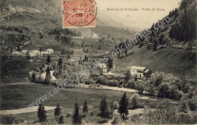 Carte postale ancienne Le Tacon — Coiserette (Jura)