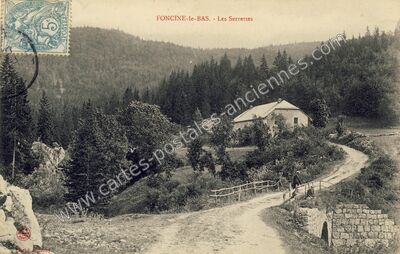 Carte postale ancienne Les Serrettes — Foncine-le-Bas (Jura)