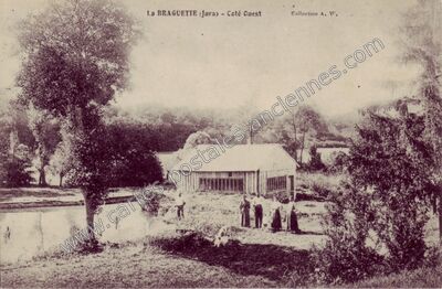 Carte postale ancienne La Braguette - Côté Ouest — Auxange (Jura)