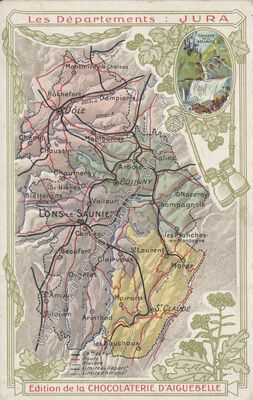 Carte postale ancienne Departement du Jura — Non Localisée (Jura)