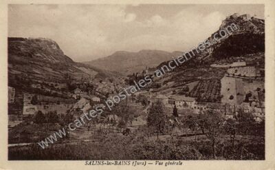 Carte postale ancienne Vue générale — Salins-les-Bains (Jura)