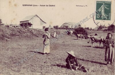 Carte postale ancienne Autour da Chabrol — Sermange (Jura)