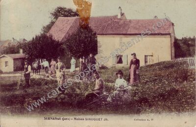Carte postale ancienne Maison SIRUGUET Jh — Sermange (Jura)