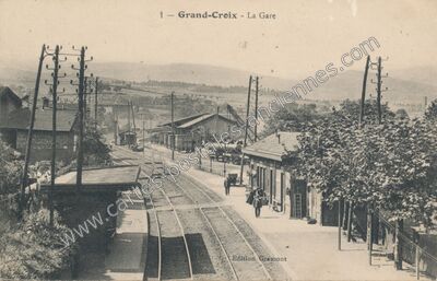 Carte postale ancienne La Gare — La Grand-Croix (Loire)
